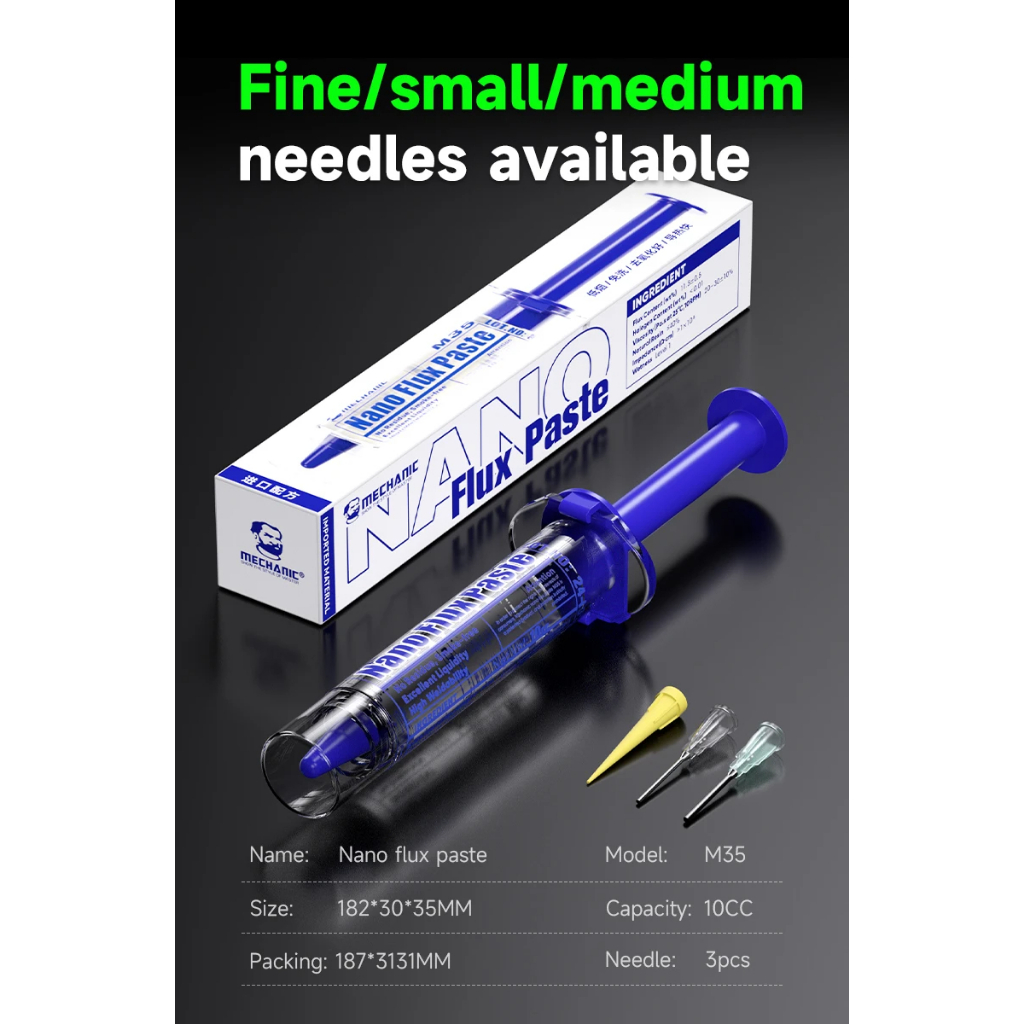 MECHANIC M35 Nano ตะกั่วฟรีบัดกรี Flux วางโปร่งใส Solder Flux สําหรับ iPhone Samsung แท็บเล็ต PCB BGA เชื่อมซ่อมเครื่องมือ - รูปที่ 7