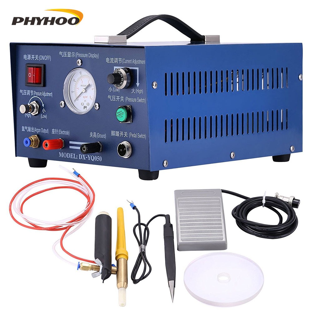 PHYHOO 50A เครื่องเชื่อมจุดกําลังสูง Argon DX, Arc อาร์กอน Pulse สําหรับเครื่องประดับเชื่อม 110V/220