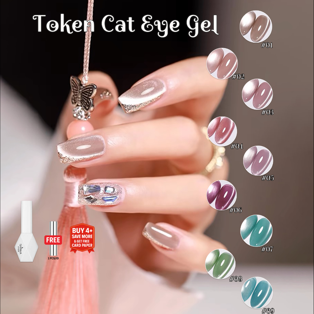 SHAKA เจลทาเล็บแคทอายดอกไม้ 9 สี สวยละมุนโรแมนติก เพ้นท์เล็บ UV Manicure [SK103]