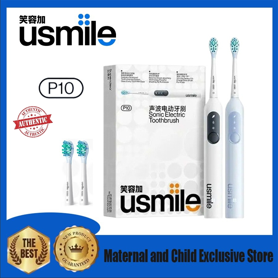 Usmile P10 sonic electric toothbrush with shock-absorbing cleaning brush head and adult soft bristle
