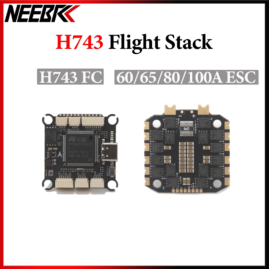 H743 Flight Stack H743 Flight Controller BLS 4 in 1 60/65/80/100A 30.5X30.5 ESC 3-8S สําหรับ FPV Fre