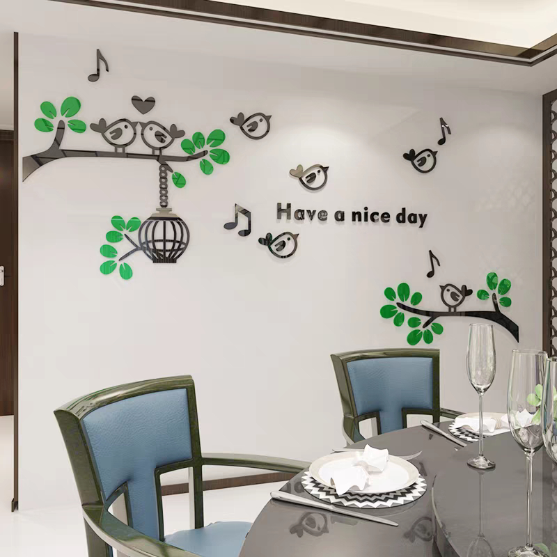 【DAORUI】อะคริลิคสามมิติ Shade Ugly Wall Sticker ห้องนั่งเล่นห้องรับประทานอาหารโซฟาพื้นหลังทีวีตกแต่งผนังสติกเกอร์กาวตนเอง