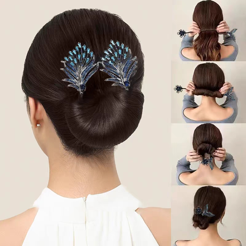 แปรงจัดสไตล์ผมคริสตัลนกยูง สำหรับงานแต่งงานและความสวยงามของการจัดทรงผม