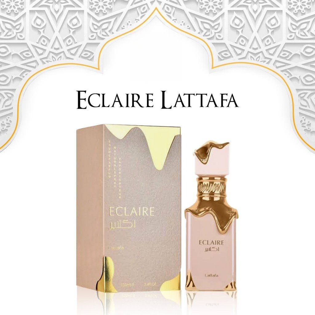 Lattafa Eclaire EDP 100ML Spray Perfume for Women with Elegant Design and Alluring Scent & Macarons 