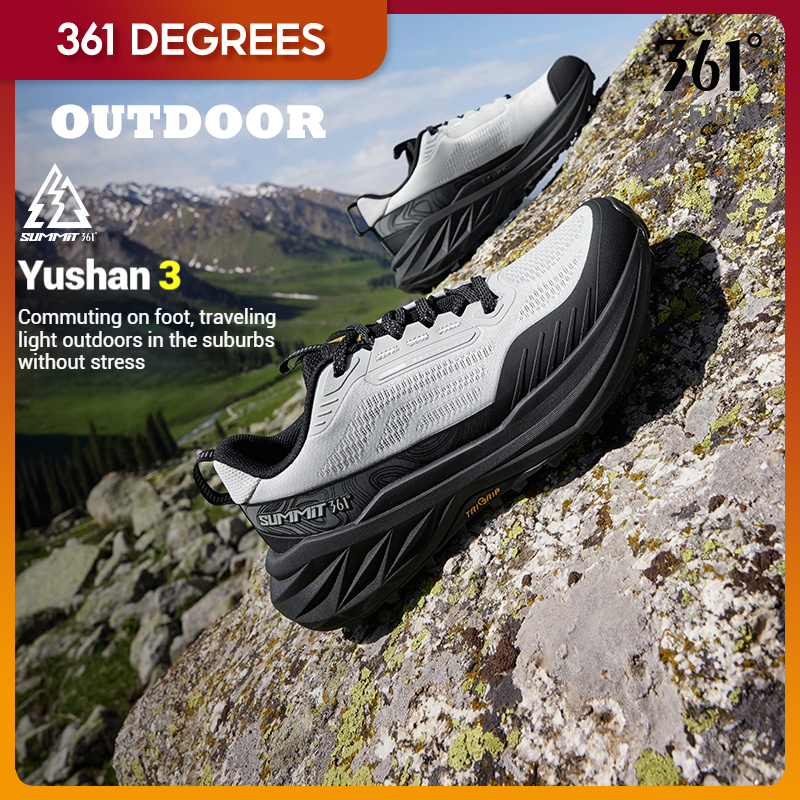 361 Degrees Yushan 3 รองเท้าฮiking กันลื่น กันกระแทก มีระบบระบายอากาศ สำหรับผู้ชาย/ผู้หญิง