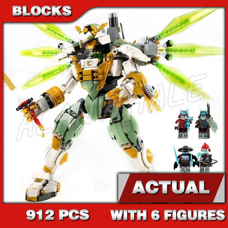 912pcs Ninjago Shinobi Llons Titan Mech Samurai Highly Posable Robot 11331 Building Block ของเล่นเข้