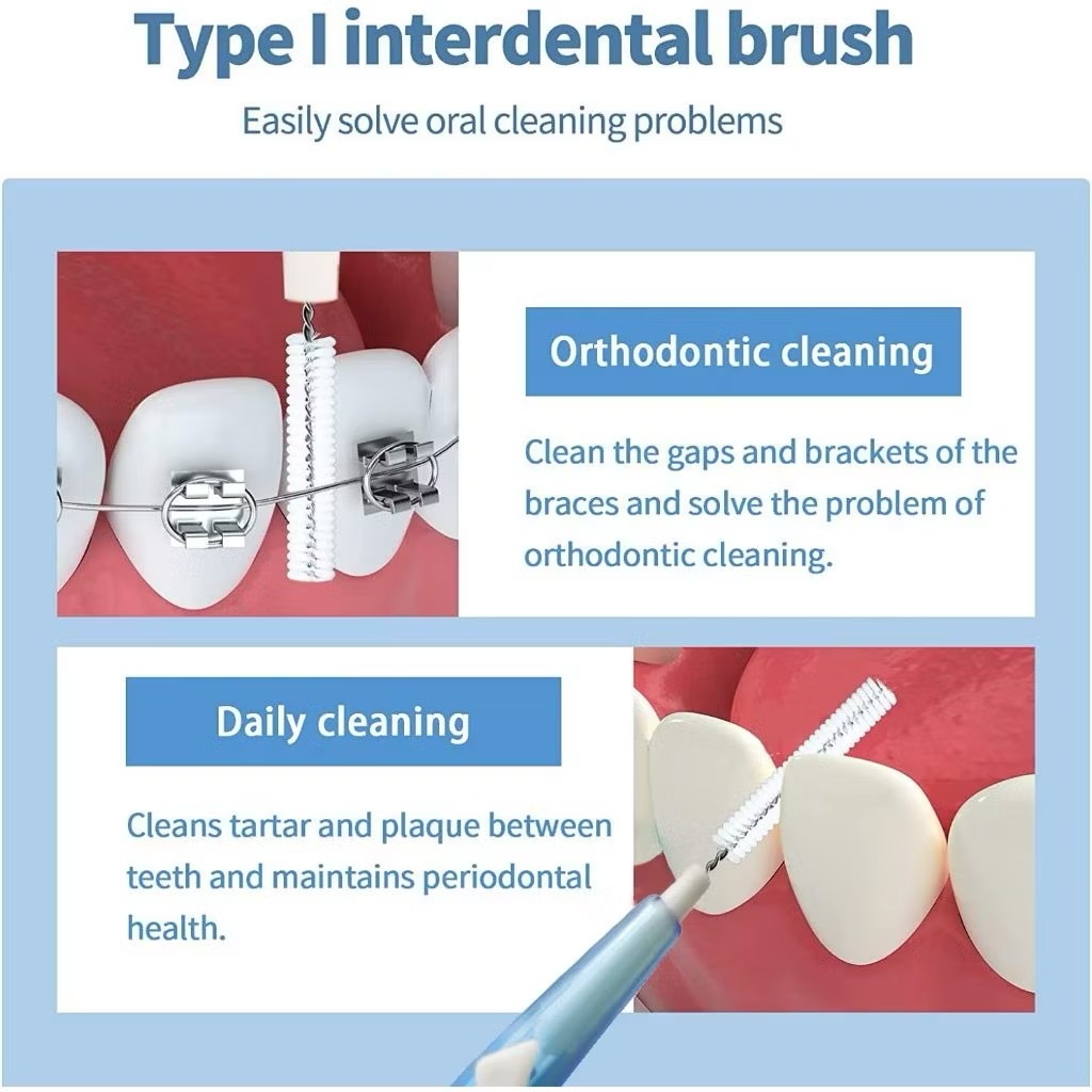 สุดยอดคอมโบ 50 ชิ้น: แปรงซอกฟันสองประเภท (รูปร่าง L & I)  | ชุดดูแลฟันครบชุดสําหรับทุกช่องว่างแปรงสีฟันสําหรับทําความสะอาดในระหว่างฟันจัดฟัน - รูปที่ 5