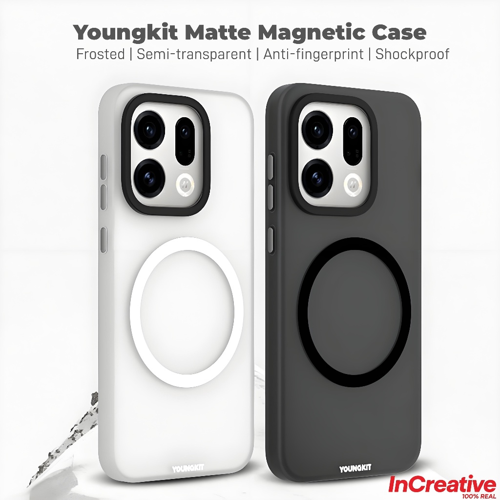 Youngkit เคสแม่เหล็กทรายซ่อนสำหรับ OPPO X9 X8 Pro Ultra -ฝ้าด้านกันกระแทกป้องกันการตกป้องกันลายนิ้วมือปลอกบาง