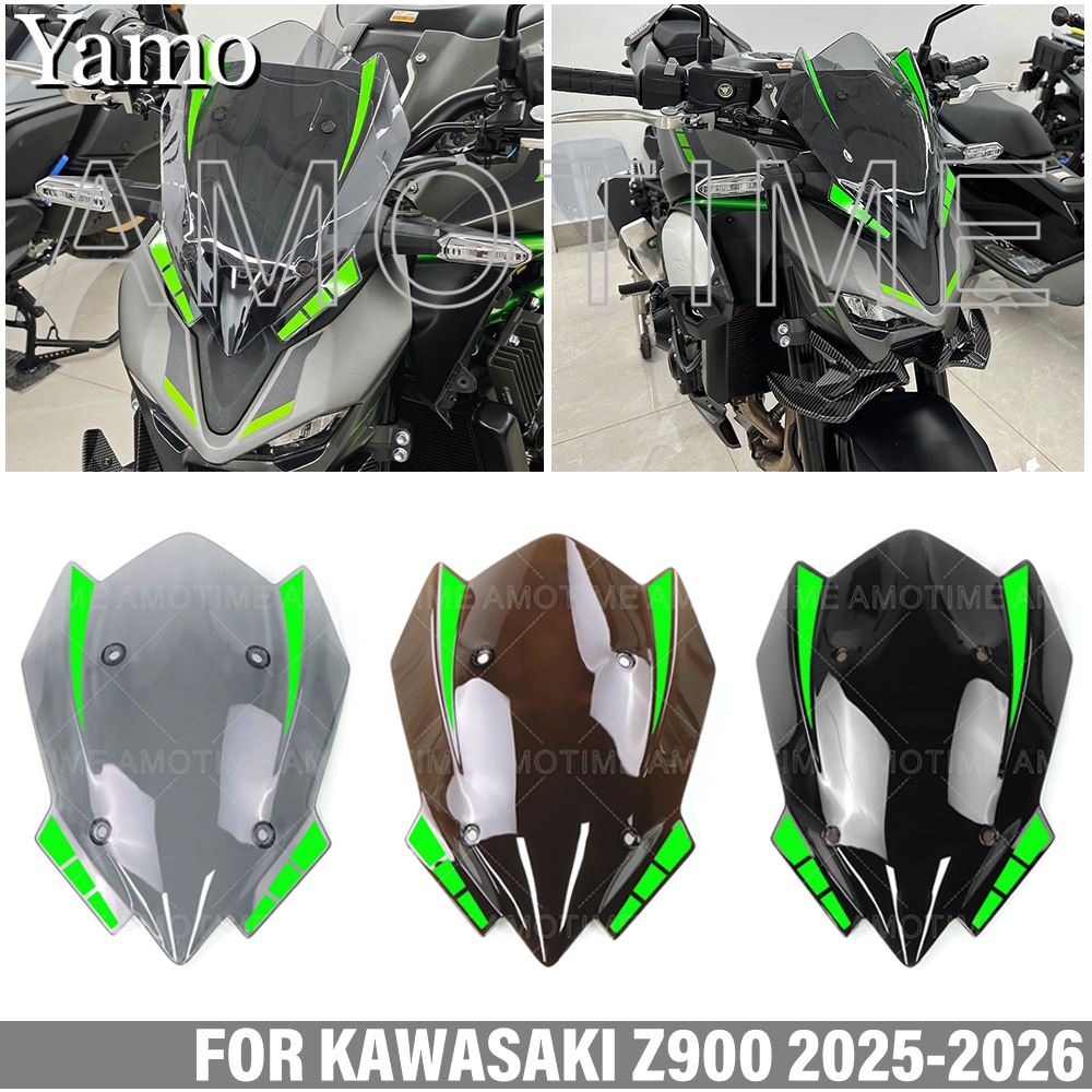 สําหรับ KAWASAKI Z900 Z900 SE 2025-2026 เพิ่มความสูงกระจกบังลม Z 900 Z 900 SE ดัดแปลงอุปกรณ์เสริมกระ