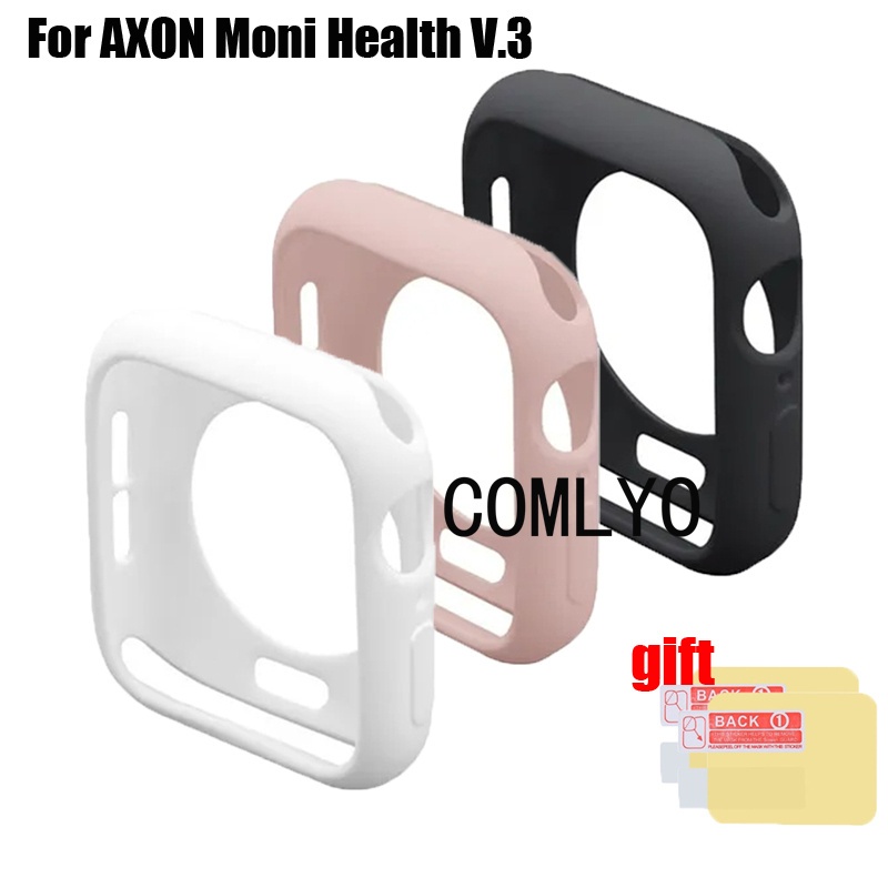 สําหรับ AXON Moni Health V.3 กรณีสมาร์ทนาฬิกากันชนป้องกันซิลิโคนนุ่มครึ่งฝาครอบ