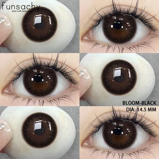 Funsachy Bloom คอนแทคเลนส์สีอ่อนๆ มีค่าสายตา 0.0~-800 สีน้ำตาล สีดำ ตาตุ๊กตาน่ารัก ลายแฟชั่น