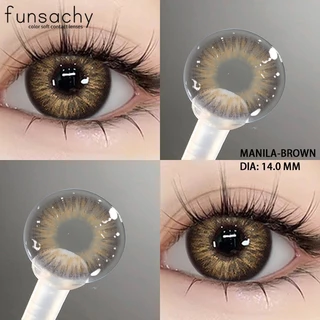 Funsachy Bloom คอนแทคเลนส์สีอ่อนๆ มีค่าสายตา 0.0~-800 สีน้ำตาล สีดำ ตาตุ๊กตาน่ารัก ลายแฟชั่น