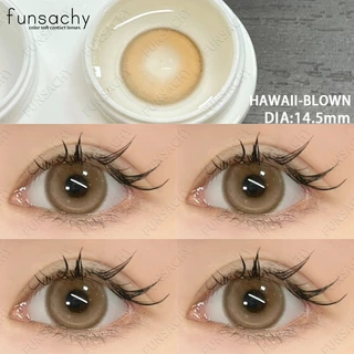 Funsachy Bloom คอนแทคเลนส์สีอ่อนๆ มีค่าสายตา 0.0~-800 สีน้ำตาล สีดำ ตาตุ๊กตาน่ารัก ลายแฟชั่น