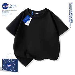 เสื้อนาซ่าสไตล์ใหม่สำหรับเด็ก ทำจากผ้าฝ้ายแท้นุ่มสบาย ไม่มีลายพิมพ์ สีทึบ