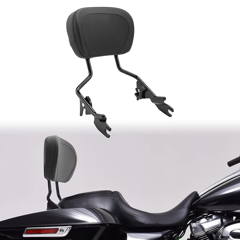 พนักพิงหลังรถจักรยานยนต์ Sissy Bar พร้อมชั้นวางสัมภาระสําหรับรุ่น Harley Touring 09Up