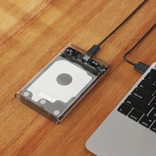 EAGET E11 2.5 นิ้ว SATA SSD และ HDD Enclosure แบบพกพาโปร่งใส (5Gbps)