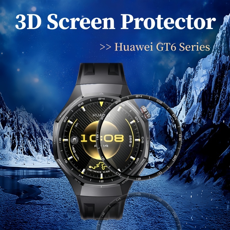 3D ฟิล์มป้องกันหน้าจอสําหรับนาฬิกา Huawei GT6 Pro GT 6 6Pro 46 มม.41 มม.3D โค้งนุ่ม PMMA ฟิล์มป้องกันหน้าจอ