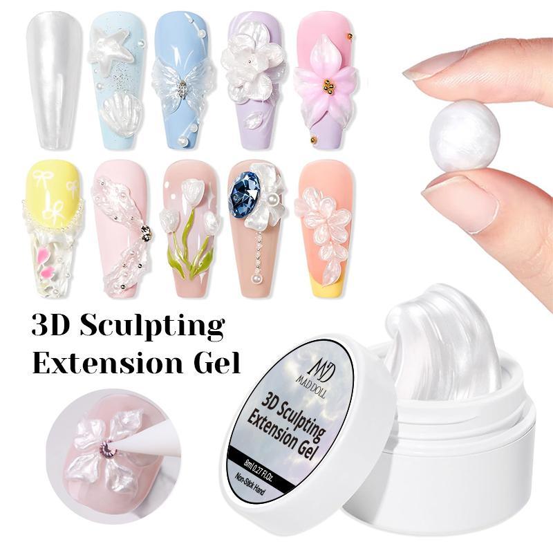 Maddoll 💖BUY 4 GET 5% OFF💖 8ml เล็บเจลประติมากรรม 3D Embossment ไม่มีเช็ด มือแกะสลักเจลภาพวาด UV เจลเล็บเครื่องมือ 3d sculpting extension gel Solid Builder Gel