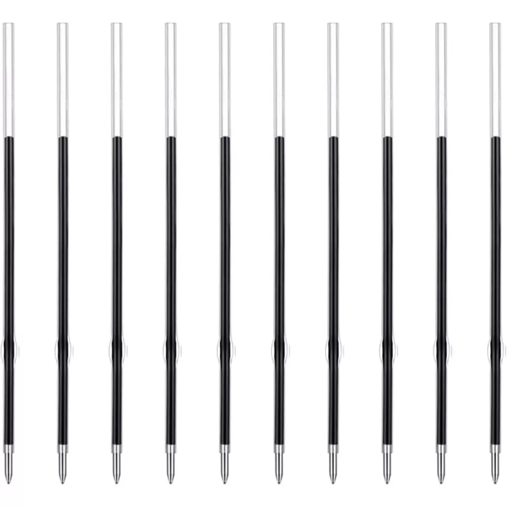 10 ชิ้น 3.85 '' 98 มม. ปากกาลูกลื่นหมึกเติมสําหรับปากกาคลิก, ปลายจุดขนาดกลาง 1 มม.