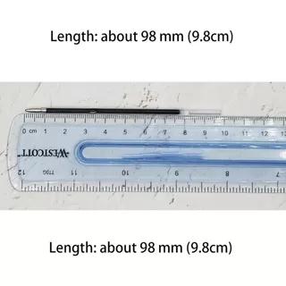 10 ชิ้น 3.85 '' 98 มม. ปากกาลูกลื่นหมึกเติมสําหรับปากกาคลิก, ปลายจุดขนาดกลาง 1 มม.