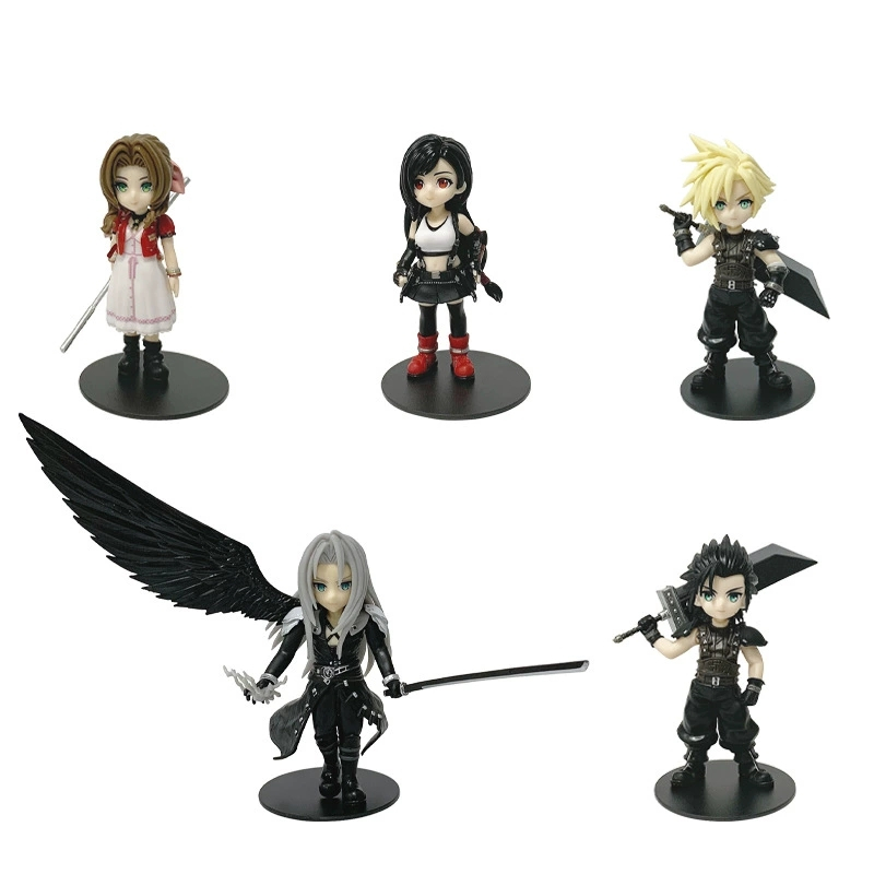 Final Fantasy ตุ๊กตาเครื่องประดับ Q Ver Tifa Aerith Zack Cloud 11-12.5 ซม.อะนิเมะตัวเลขเกมตุ๊กตา Periphery Kawaii ของเล่นเด็ก