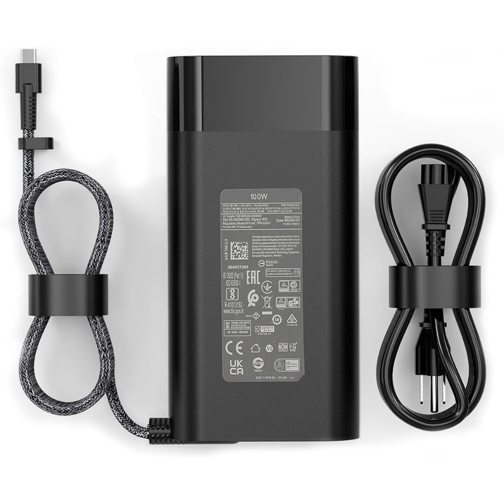 100W USB C Charger ใช้งานร่วมกับ HP Spectre พับ 17 x360 16-aa0047nr Pavilion Plus 14 14-ew1010nr Omn