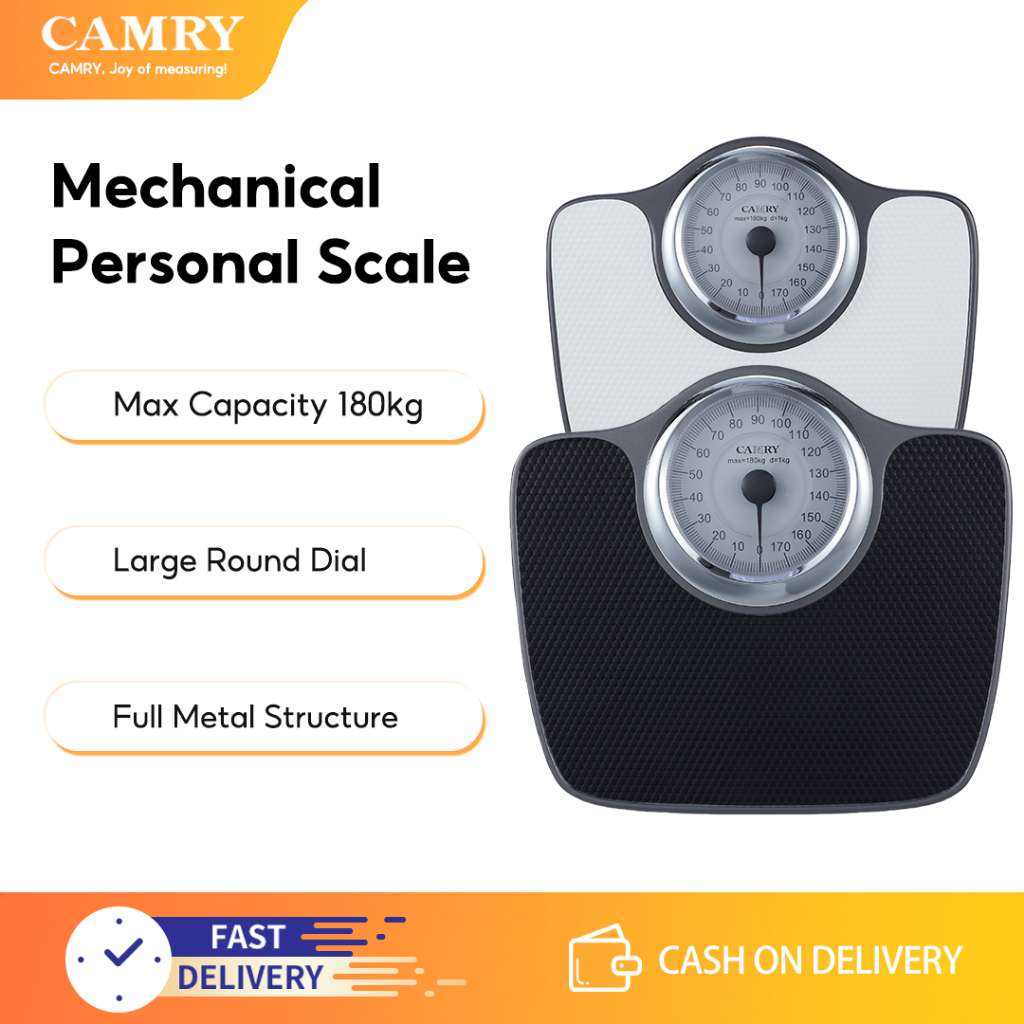 CAMRY เครื่องชั่งน้ําหนักแบบกลไกหน้าปัดขนาดใหญ่ปลอดภัยและไม่ลื่นปุ่มปรับศูนย์คุณภาพสูงสําหรับบ้าน