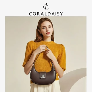 CORALDAISY หัวเข็มขัดหมุน กระเป๋ารักแร้ แฟชั่น กระเป๋าพระจันทร์เสี้ยว สายสะพายยาว กระเป๋าสะพายข้าง