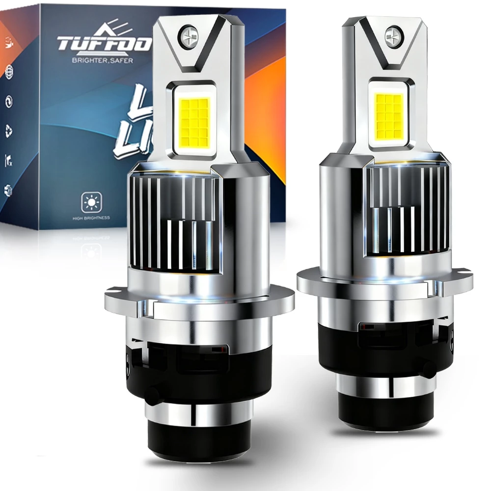 TUFFOO 1 คู่ D2S/D2R/D4S/D4R ไฟหน้ารถ LED หลอดไฟ Canbus ไม่มีข้อผิดพลาด Plug And Play 6000K - สีขาว