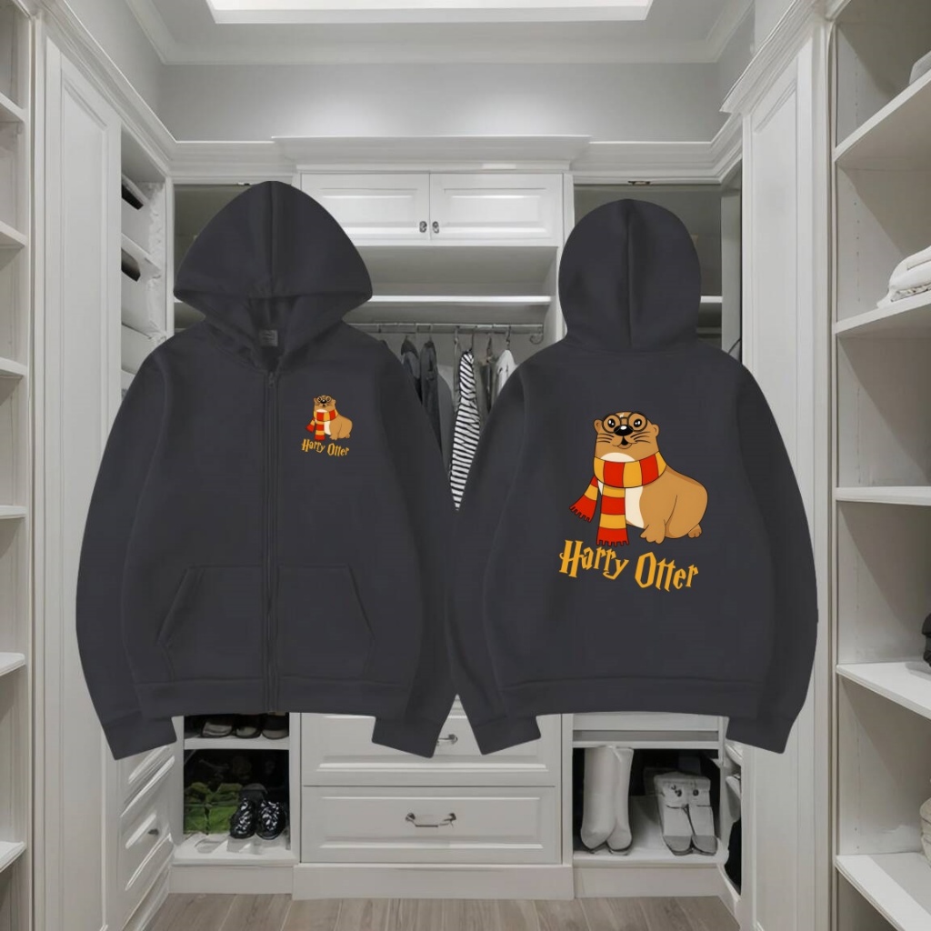 Harry Otter เสื้อฮู้ด Magical Wizard Otter Lover Patronus