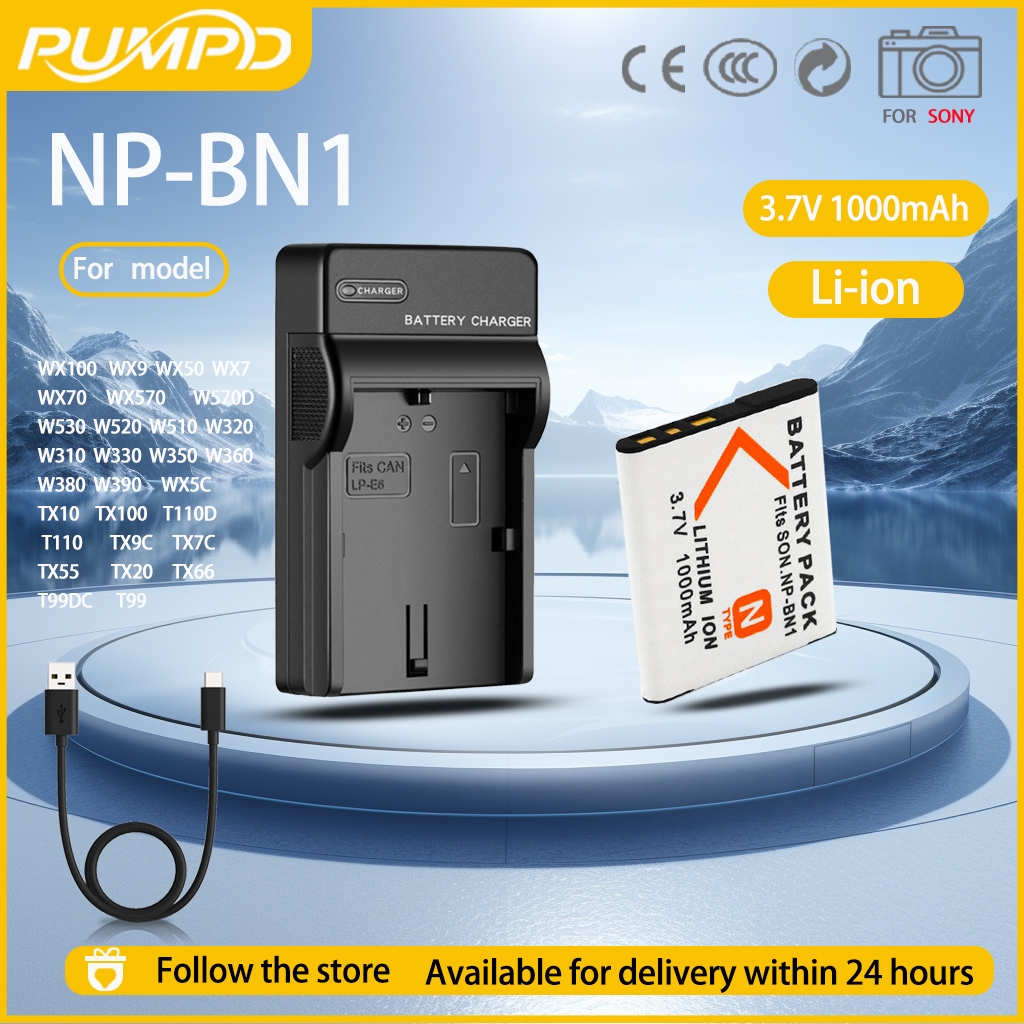 PUMPD NP-BN1 สําหรับ Sony CCD กล้อง TX5 TX7 TX9 TX100 W320 350 510 520 610 630 570 Charger