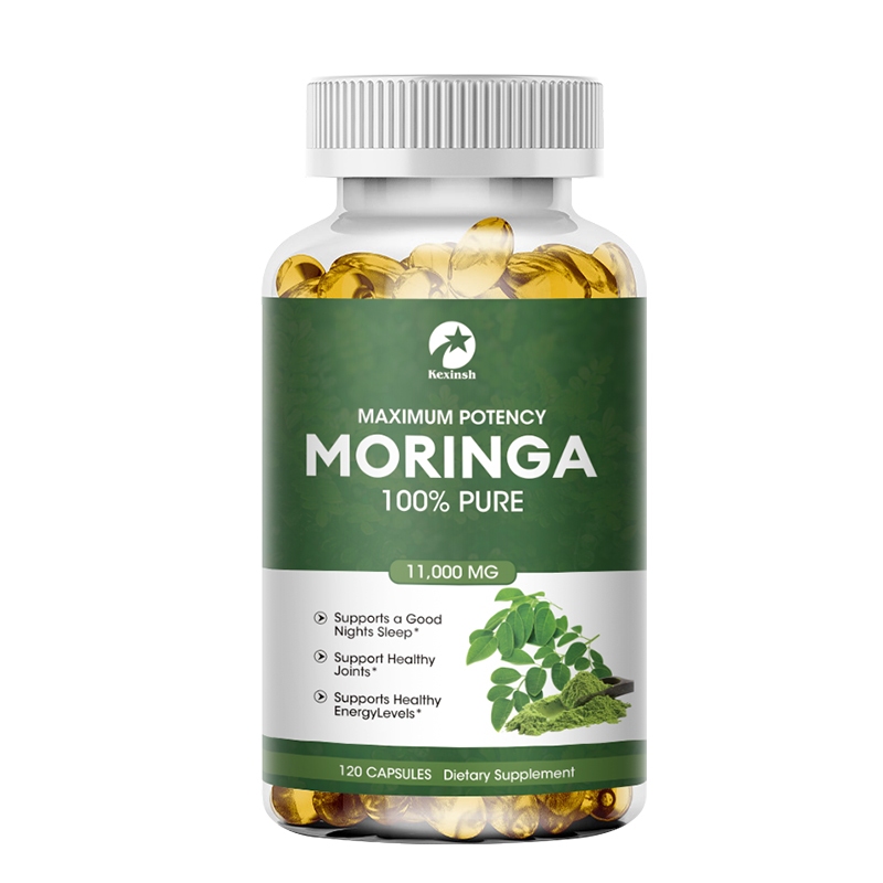 Kexinsh Moringa Capsules - ผงมะรุมบริสุทธิ์ พลังงาน ผิว ภูมิคุ้มกัน & Gut Health Superfood อุดมด้วยสารต้านอนุมูลอิสระ วิตามินที่จําเป็นและกรดอะมิโน