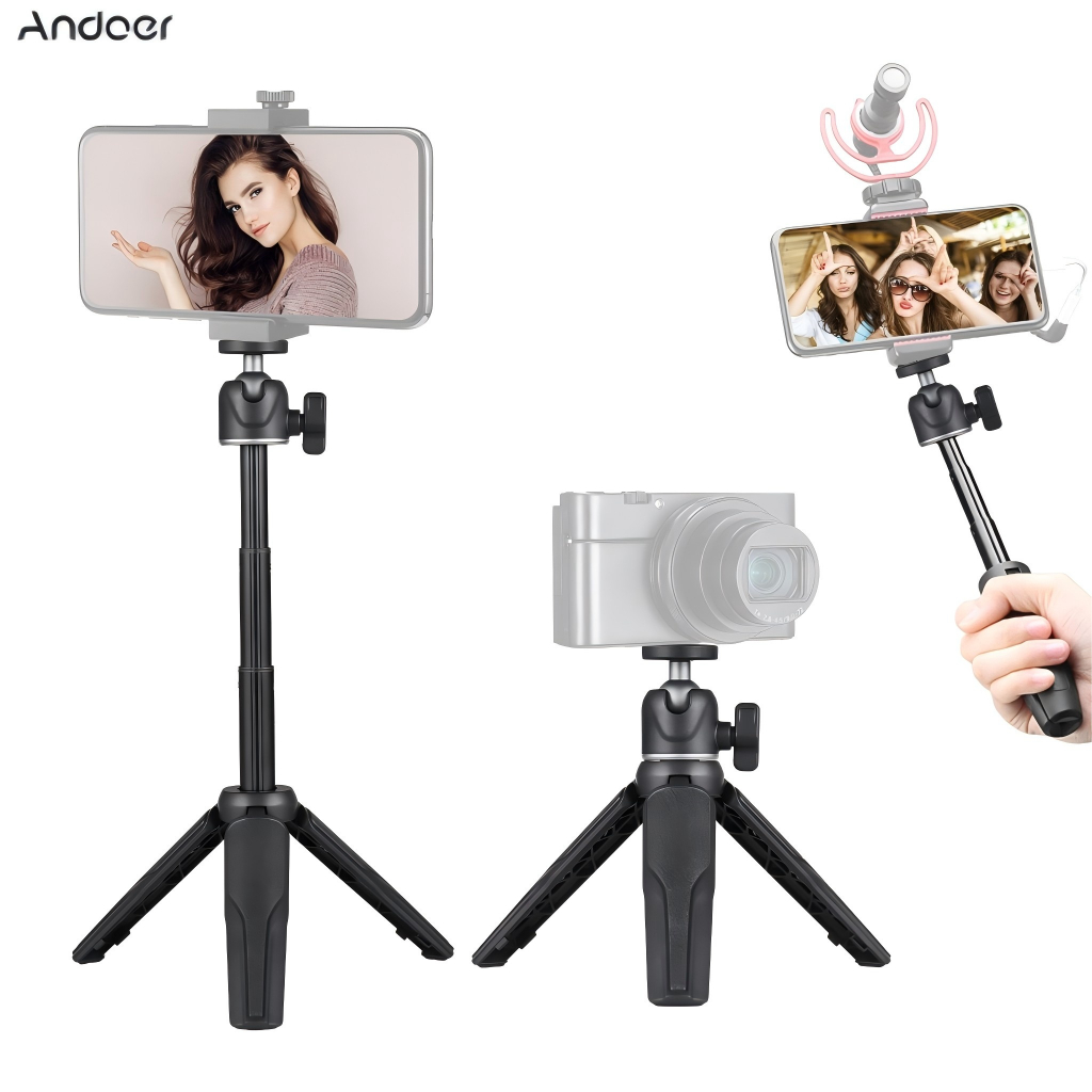 【จัดส่งด่วนในพื้นที่】 Andoer MT-08 ขาตั้งกล้อง แบบสามขา ขยายได้ ขนาดเล็ก พร้อมหัวบอล แบบยืดหยุ่น สกรู 1/4 นิ้ว สําหรับเซลฟี่ ท่องเที่ยว วีล็อก