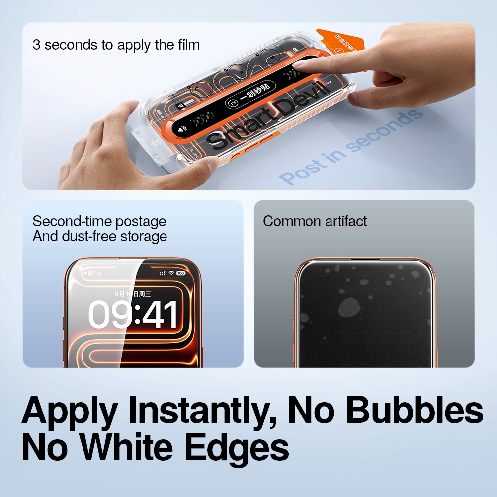 SmartDevil AR กระจกนิรภัยสําหรับ iPhone 17/17 Pro/17 ProMax Anti-สะท้อนแสง AR ป้องกันหน้าจอฝุ่นฟรี Drop-Proof - รูปที่ 4