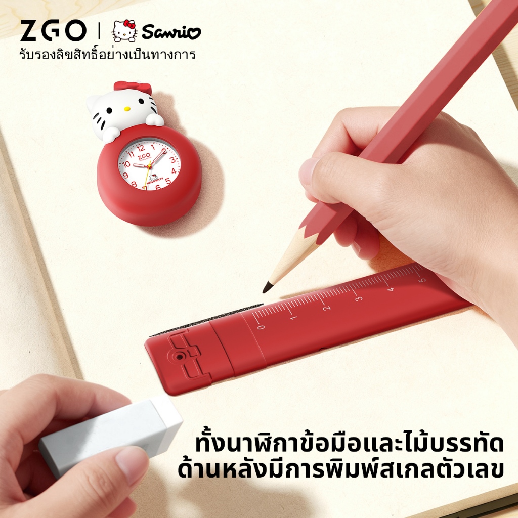 ZGO x Sanrio HelloKitty นาฬิกาเด็ก นาฬิกากันน้ําสำหรับเด็กผู้หญิง ของขวัญวันเกิดและคริสต์มาสดีๆ 307 - รูปที่ 2