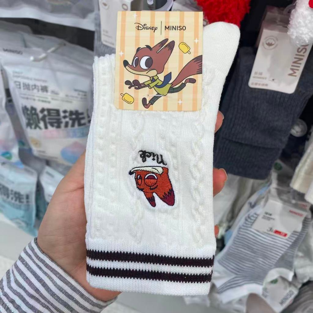 ถุงเท้าลายสัตว์น่ารัก MINISO ZOOPEDIA ราคา ถูกที่สุด ดีลบีเคเค แกลเลอรีภาพที่ 3