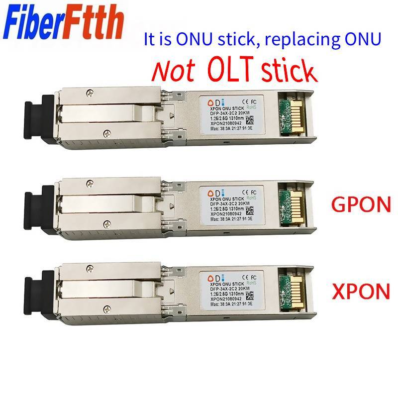 2.5G ODI ONU Stick EPON GPON XPON SFP ONU Stick DFP-34X-2C2/3 ใช้งานร่วมกับ 1.25G 2.5G 10G Router