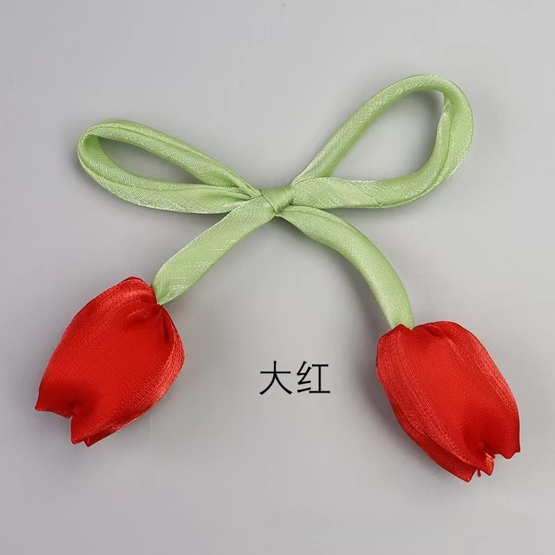 [C4-06] Pastoral Style Corsage Butterfly Princess Dress Gauze Now สามมิติทิวลิปตกแต่งเครื่องแต่งกายดอกไม้ thumbnail 10