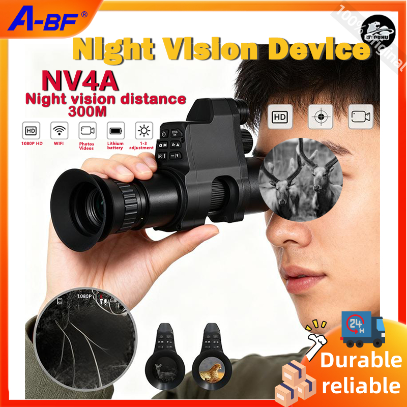 ZIYOUHU NV4A ดิจิตอลอินฟราเรด Night Vision Monocular 4X ขยาย 300M กล้องช่วงวิดีโอสําหรับ Nighttime กลางแจ้งสํารวจ Camping สังเกต Yard Patrol การตรวจสอบความปลอดภัย