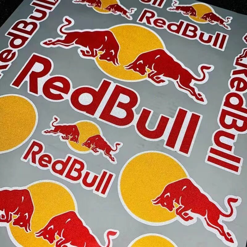 สติ๊กเกอร์จักรยานกราฟิกหมวกกันน็อค A4 Red Bull