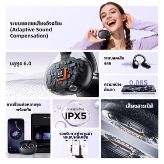 UGREEN ClipBuds Pro หูฟังแบบหนีบรุ่นแรกที่มีระบบตัดเสียงรบกวน ANC หูฟังบลูทูธไร้สาย Hi-Res LDAC แบบเปิดหู ใส่สบาย สีขาว สีดำ