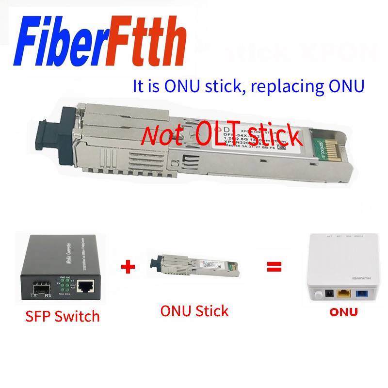 ONU STICK XPON SFP ONU Stick MAC SC Connector DFP-34X-2C3-V08 DDM PON โมดูล 1490/1330nm DFP-34X-2C2 