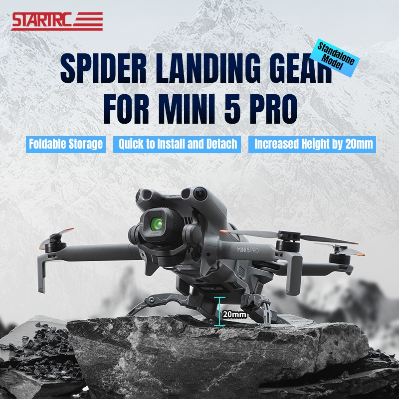 STARTRC เหมาะสําหรับเกียร์ลงจอดแบบขยาย DJI Mini 5 Pro, อุปกรณ์เสริมวงเล็บเพิ่มความสูง, อุปกรณ์เสริมขาตั้งกล้อง Mini 5 Pro