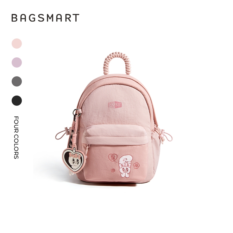 BAGSMART ESTHER BUNNY Cute Mini Backpack Women Fashion Lightweight Daypack Waterproof School Bookbag