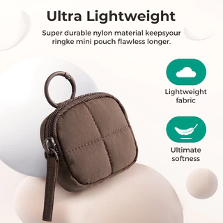 BAGSMART กระเป๋าเป้สะพายหลังน่ารักขนาดเล็ก เสน่ห์กระเป๋าอุปกรณ์เสริมแบบพกพา สำหรับหูฟัง เหรียญและสิ่งจำเป็น