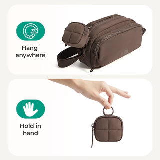 BAGSMART กระเป๋าเป้สะพายหลังน่ารักขนาดเล็ก เสน่ห์กระเป๋าอุปกรณ์เสริมแบบพกพา สำหรับหูฟัง เหรียญและสิ่งจำเป็น