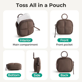 BAGSMART กระเป๋าเป้สะพายหลังน่ารักขนาดเล็ก เสน่ห์กระเป๋าอุปกรณ์เสริมแบบพกพา สำหรับหูฟัง เหรียญและสิ่งจำเป็น