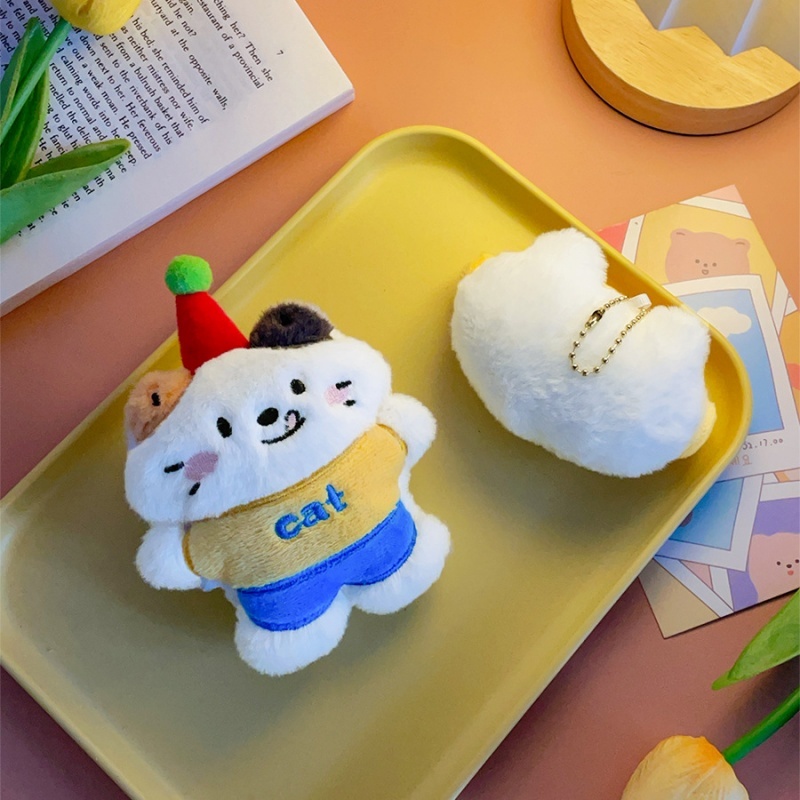 ตุ๊กตาการ์ตูนชุดนอนแมว พวงกุญแจนักเรียนและกระเป๋าเป้ พร้อมสินค้าของขวัญสำหรับคนพิเศษ - รูปที่ 2