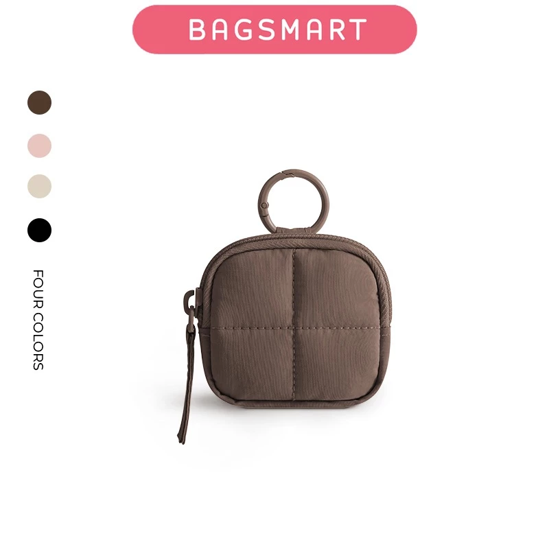 BAGSMART กระเป๋าเป้สะพายหลังน่ารักขนาดเล็ก เสน่ห์กระเป๋าอุปกรณ์เสริมแบบพกพา สำหรับหูฟัง เหรียญและสิ่งจำเป็น