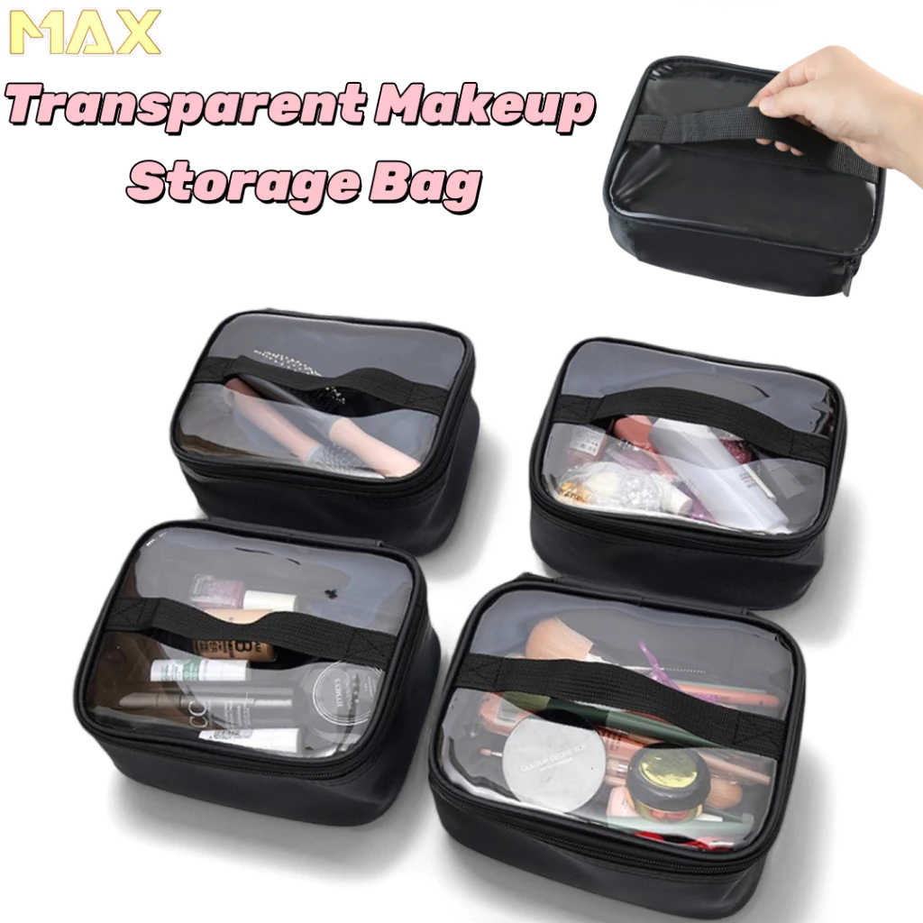 กระเป๋าแต่งหน้า Multi-Functional แบบพกพาขนาดใหญ่ความจุกระเป๋าแต่งหน้าแบบพกพามือถืออ่างล้างหน้า Multi-Layer Travel เครื่องสําอางโปร่งใสกระเป๋า